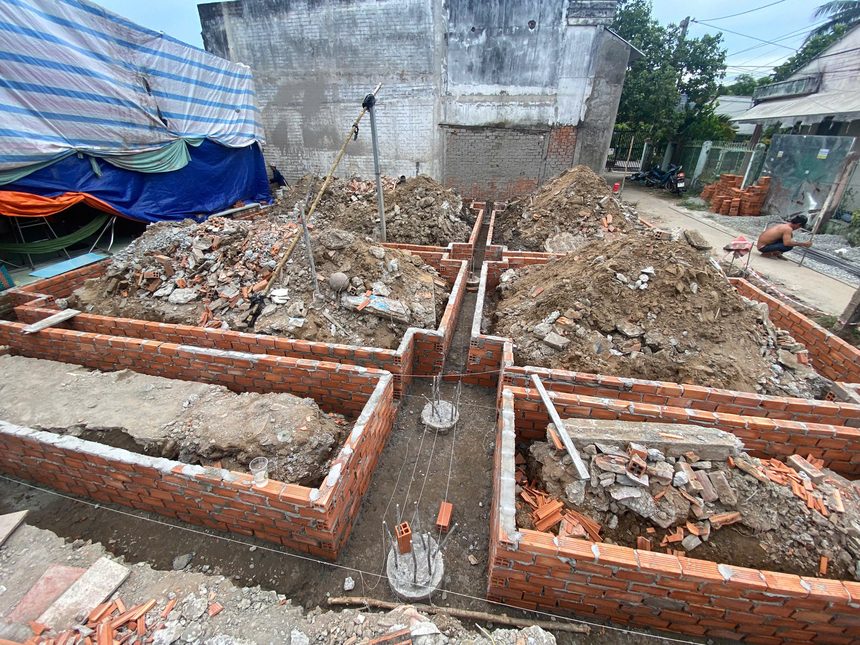 Công trình HappyHouse — mặt bằng móng nhìn từ trên